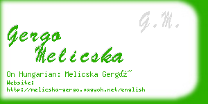 gergo melicska business card